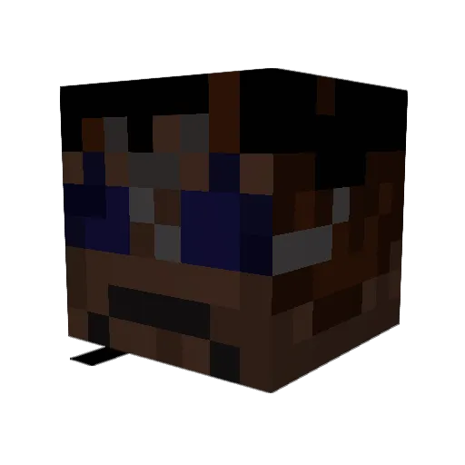 AlexBloxFruits Minecraft avatar head, 3D render