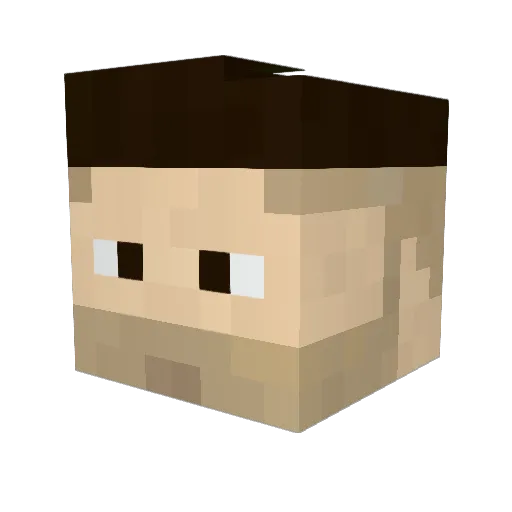 AlexCE92 Minecraft avatar head, 3D render