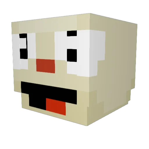 AlexCLAG Minecraft avatar head, 3D render