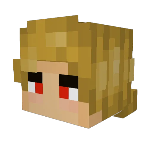 AlexCat185 Minecraft avatar head, 3D render