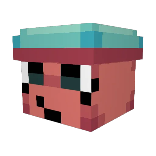 AlexCatKing Minecraft avatar head, 3D render