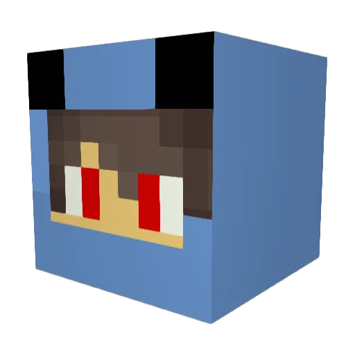 AlexCekcu Minecraft avatar head, 3D render