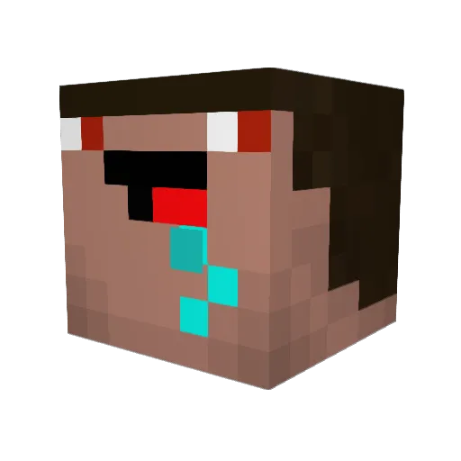 AlexCellerate Minecraft avatar head, 3D render