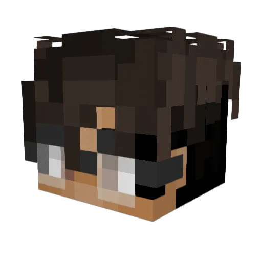 AlexCoder Minecraft avatar head, 3D render
