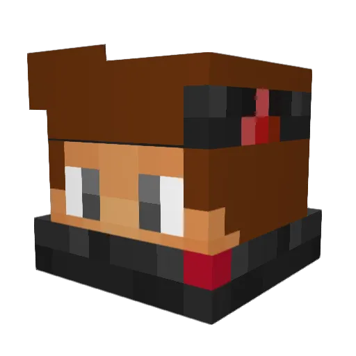 AlexCrafter2005 Minecraft avatar head, 3D render