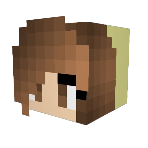 AlexCronkite Minecraft avatar head, 3D render