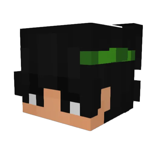 AlexD_32x Minecraft avatar head, 3D render