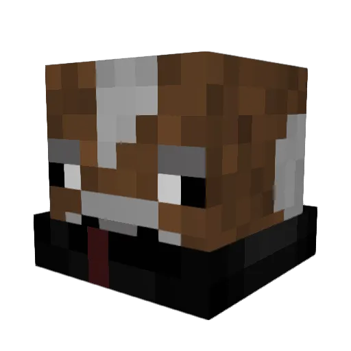 AlexDarley Minecraft avatar head, 3D render