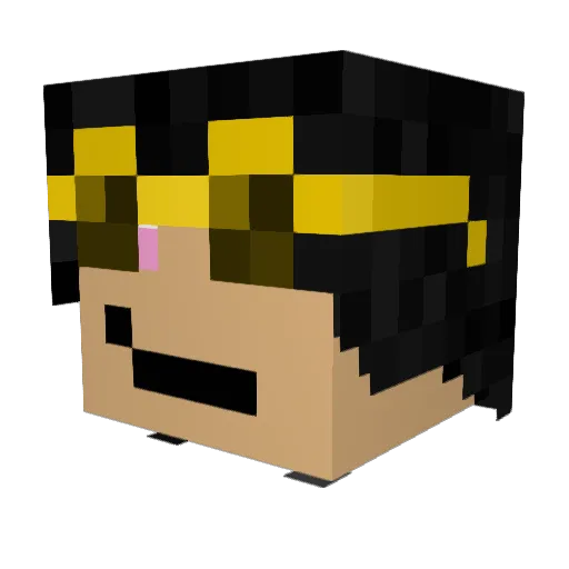 AlexDonDon Minecraft avatar head, 3D render