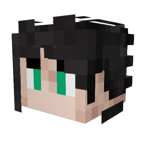 AlexDzX Minecraft avatar head, 3D render