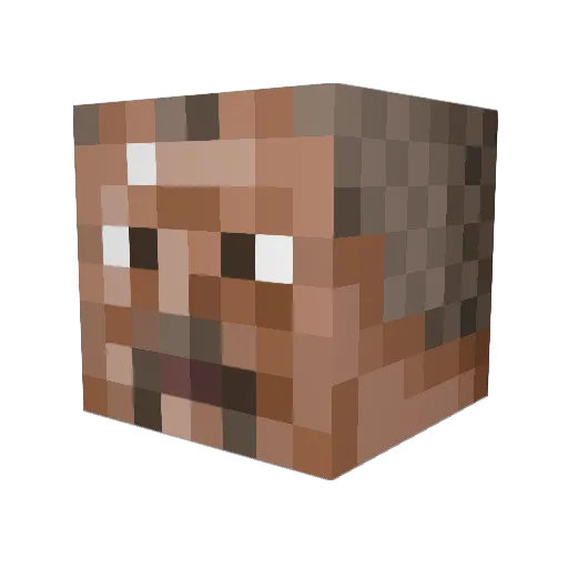 AlexEG Minecraft avatar head, 3D render