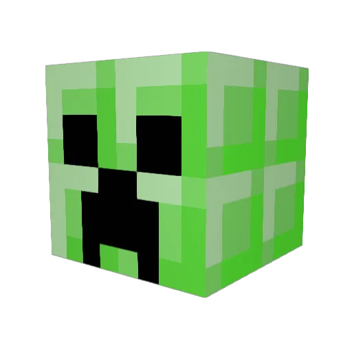 AlexFive Minecraft avatar head, 3D render