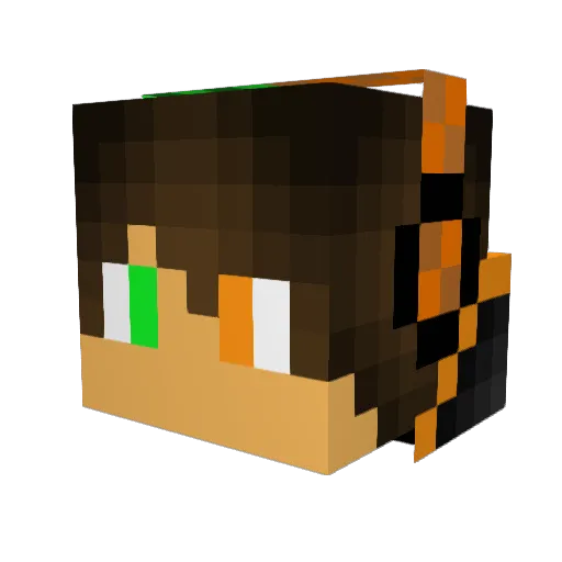 AlexFryery Minecraft avatar head, 3D render