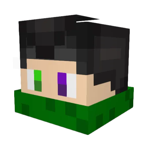 AlexGame123 Minecraft avatar head, 3D render