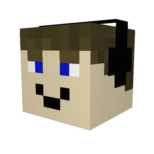 AlexGames00 Minecraft avatar head, 3D render