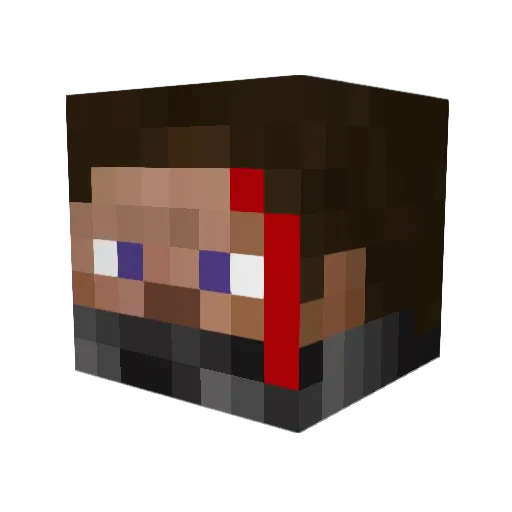AlexGamesMore Minecraft avatar head, 3D render