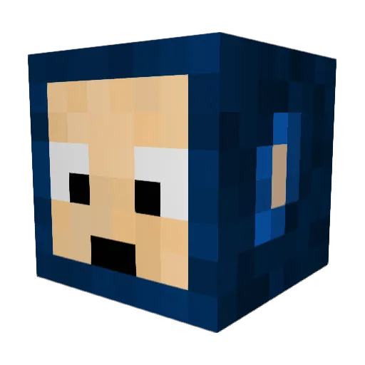 AlexGoBal Minecraft avatar head, 3D render