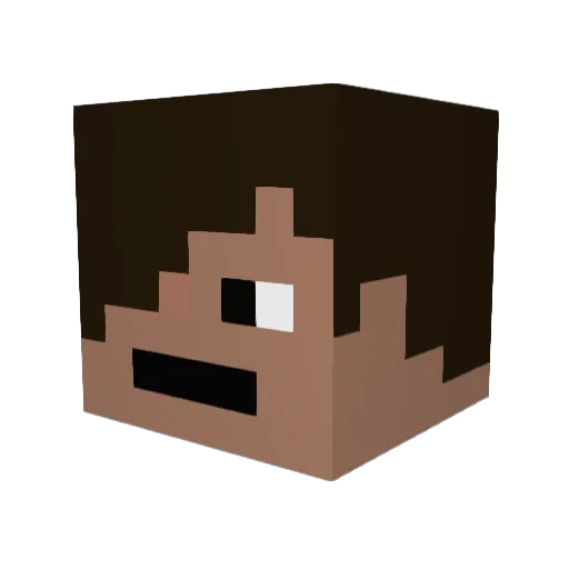 AlexGranx Minecraft avatar head, 3D render