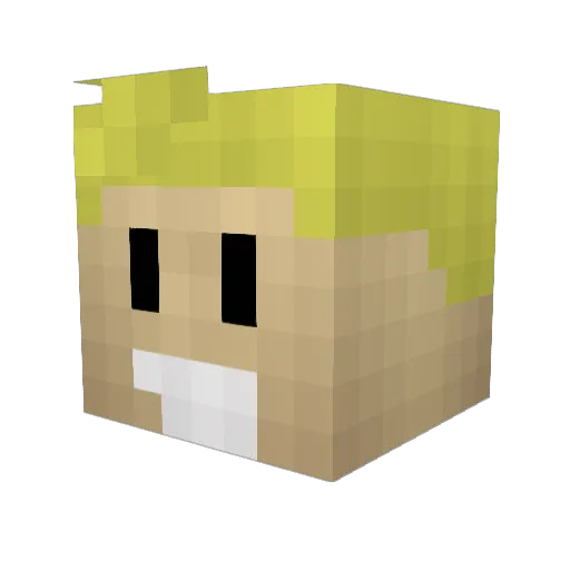 AlexHauser Minecraft avatar head, 3D render