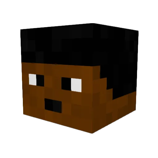 AlexHethers Minecraft avatar head, 3D render