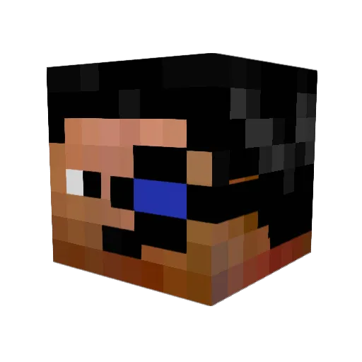 AlexHinton Minecraft avatar head, 3D render