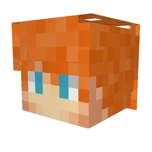 AlexHmaster Minecraft avatar head, 3D render
