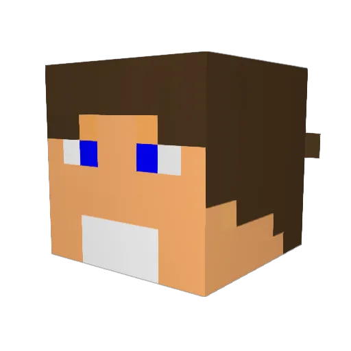 AlexJaffray17 Minecraft avatar head, 3D render