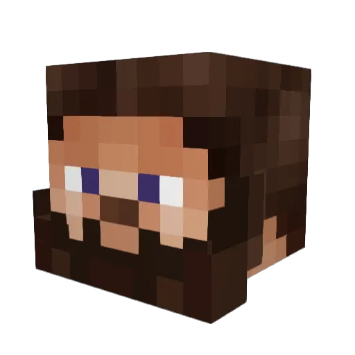 AlexJara Minecraft avatar head, 3D render