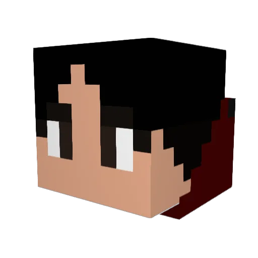 AlexKillman Minecraft avatar head, 3D render