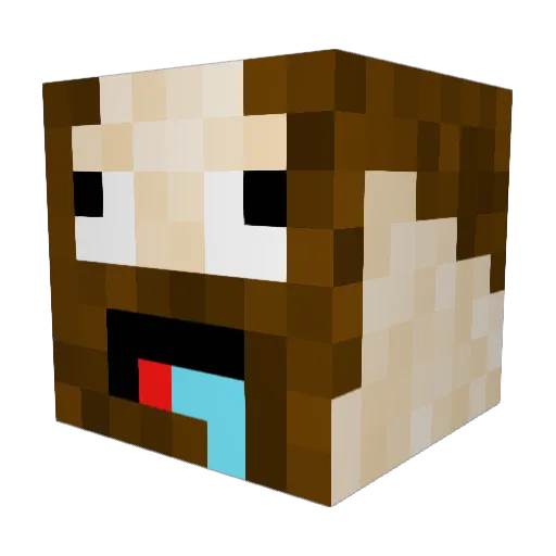 AlexKosmo Minecraft avatar head, 3D render