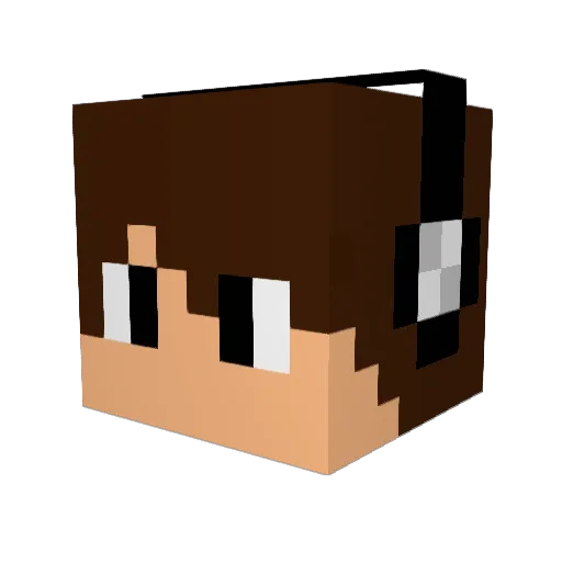 AlexKryt Minecraft avatar head, 3D render