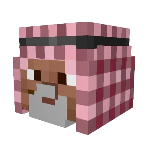 AlexLaZeub Minecraft avatar head, 3D render