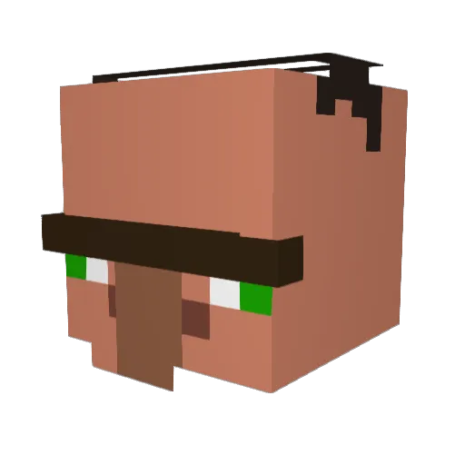 AlexLake Minecraft avatar head, 3D render
