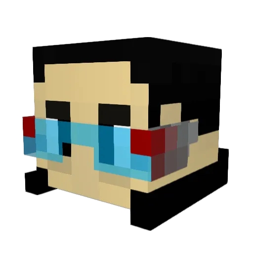 AlexLatex Minecraft avatar head, 3D render
