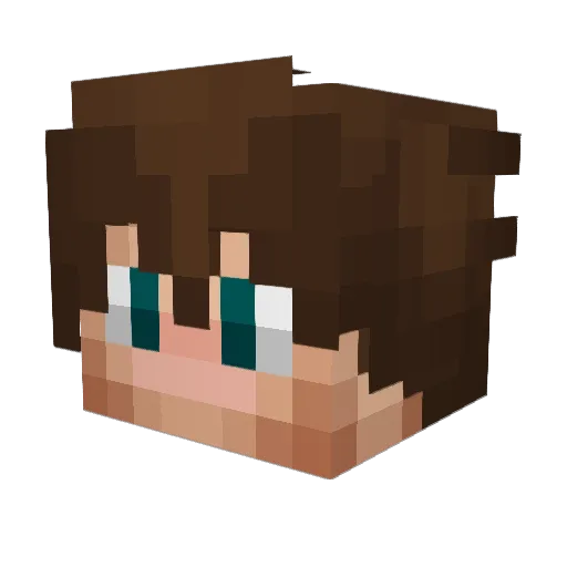 AlexM07 Minecraft avatar head, 3D render