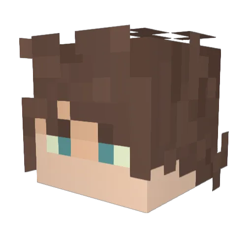 AlexMCFI Minecraft avatar head, 3D render