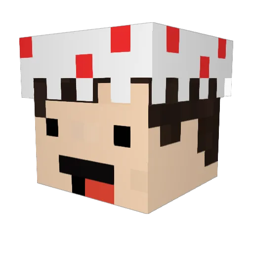 AlexMarkey Minecraft avatar head, 3D render