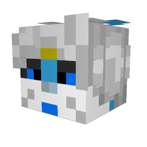 AlexMaster0808 Minecraft avatar head, 3D render