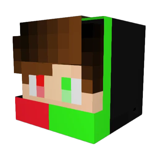 AlexMaster626 Minecraft avatar head, 3D render