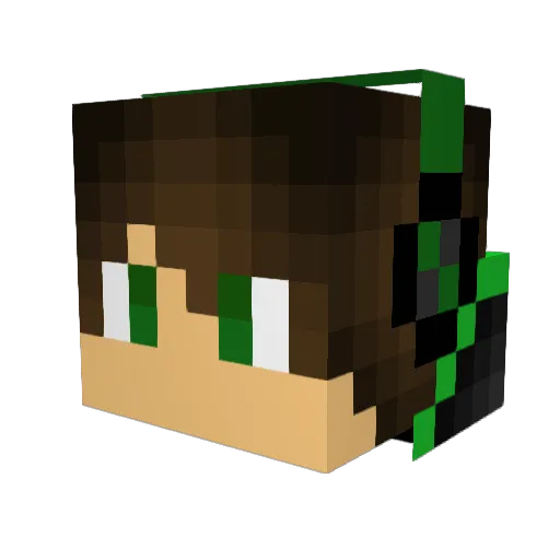 AlexMatser101 Minecraft avatar head, 3D render