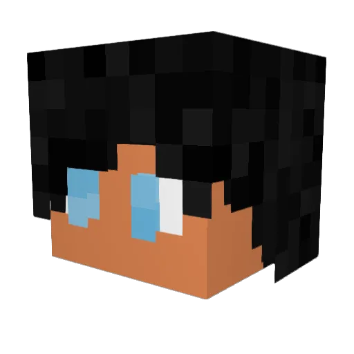 AlexMaybe_ Minecraft avatar head, 3D render