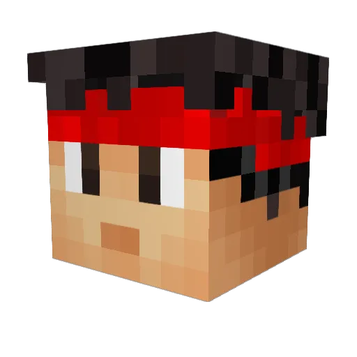 AlexMinecraftPro Minecraft avatar head, 3D render