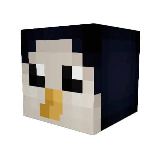 AlexMitD_ Minecraft avatar head, 3D render