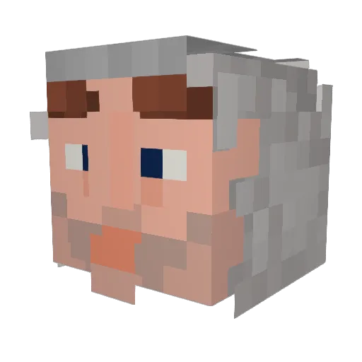 AlexMogog Minecraft avatar head, 3D render