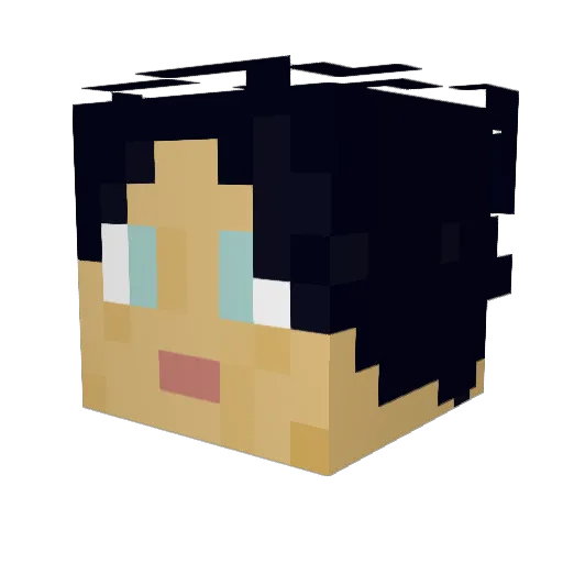 AlexMoonshine Minecraft avatar head, 3D render
