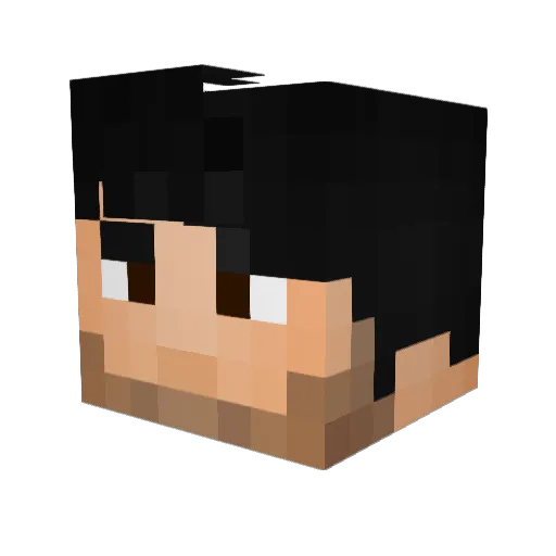 AlexMorning Minecraft avatar head, 3D render