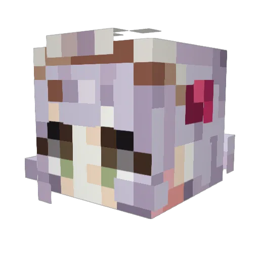AlexNewmoon Minecraft avatar head, 3D render