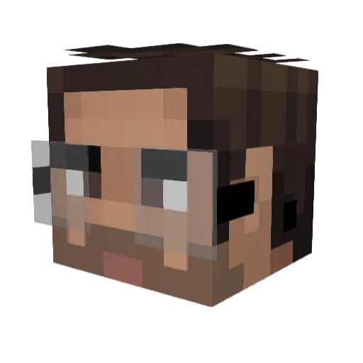 AlexNomad Minecraft avatar head, 3D render