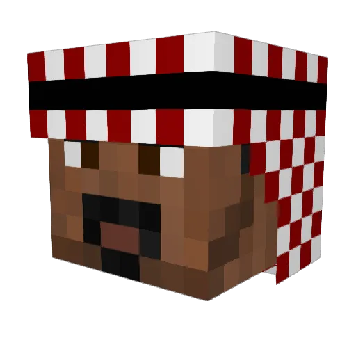 AlexOcki Minecraft avatar head, 3D render