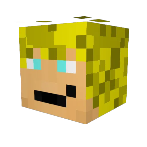 AlexOmega88 Minecraft avatar head, 3D render